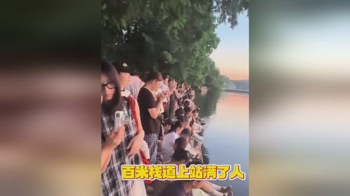 西湖边看日出到底有多卷 “神舟基地”凌晨四点挤满了人