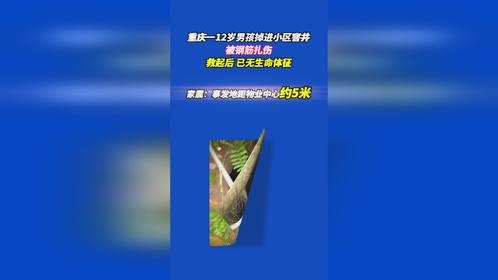 重庆12岁男孩掉进小区窨井被扎伤，亲属称井盖长期失修