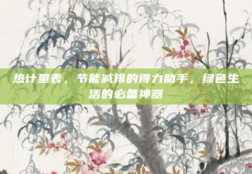 热计量表,节能减排的得力助手,绿色生活的必备神器