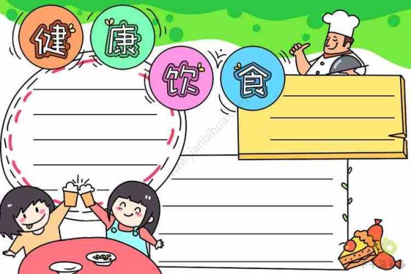 2022健康饮食手抄报健康手抄报简笔画