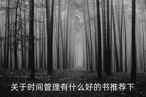 关于时间管理有什么好的书推荐下