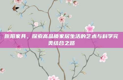 原阳家具，探索高品质家居生活的艺术与科学完美结合之路