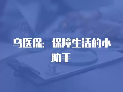 乌医保：保障生活的小助手