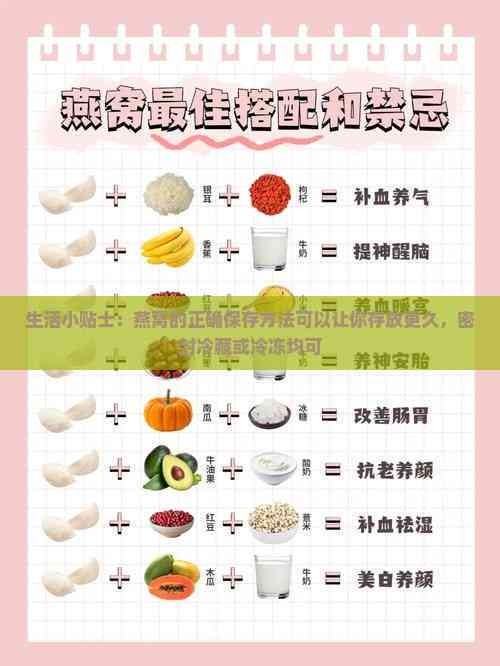 生活小贴士：燕窝的正确保存方法可以让你存放更久，密封冷藏或冷冻均可