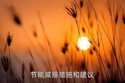 节能减排措施和建议