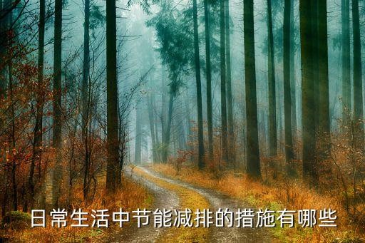 日常生活中节能减排的措施有哪些