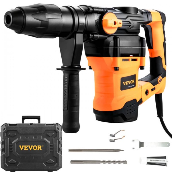 VEVOR 旋转锤钻 有线钻 1-9/16 英寸 3 种模式 SDS-MAX 凿锤