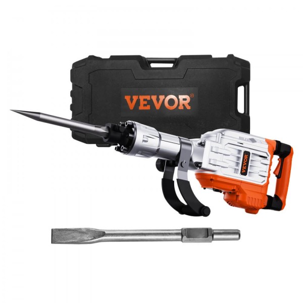VEVOR 拆除凿锤混凝土破碎机 3500W 电锤 2 个凿子头