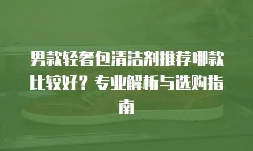 男款轻奢包清洁剂推荐哪款比较好？专业解析与选购指南