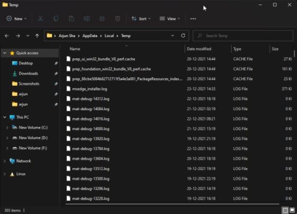什么是 Windows 11 中的临时文件?
