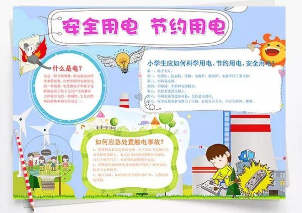 节约用电手抄报合集准备好了快来学习画画手抄报零二七艺考