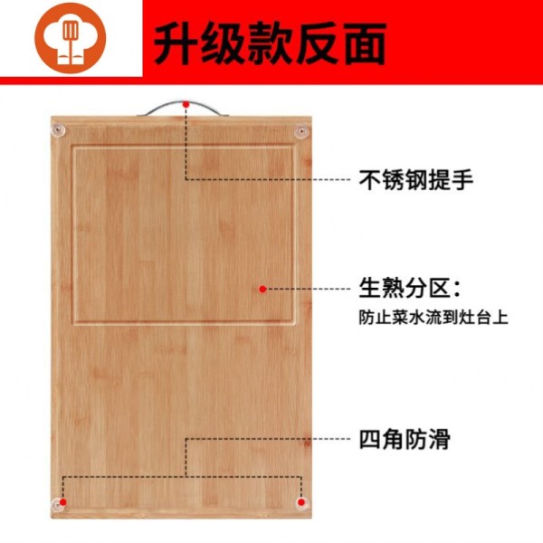 擀皮垫柔面砧板实木整木原木饺子皮大号特大围边 菜板