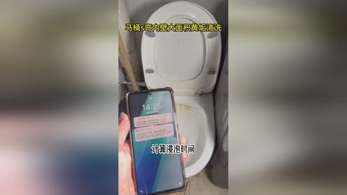 单身公寓马桶s弯内壁黄垢非常坚硬实测苦安酸洗清除马桶重度结垢