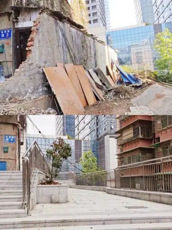 改造前后对比。