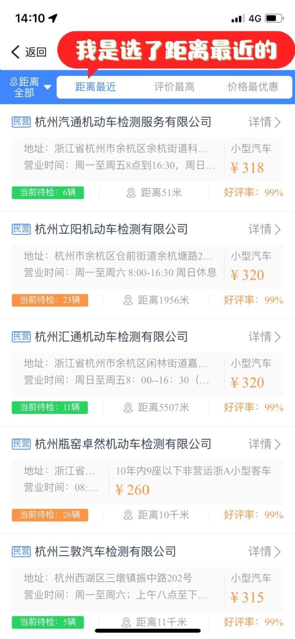 车辆年检超简单的～车辆年检流程及费用 车辆年检轻松搞定，无需再找代办！ 浙江地区的车主们，可以在浙里办应用预约附近的车检点，轻松安排车辆年检（图2-6为预约流程详解）。 把车开到车检中心后，工作人员会询问你是否进行年检，并了解车辆行驶里程。接着，支付费用后等待车辆检测即可。 在候车大厅，你可以看到车辆实时检测情况的大屏幕（如图7），让你随时掌握检测进度和结果。 在检测过程中遇到一些小问题，比如远光灯不够亮或尾翼需调整等，检测人员会及时告知。遇到远光灯不够亮的情况，只需车头对着墙壁开启远光进行短暂测试，一般都能通过。尾翼问题则需要先拍照上传，如有必要则需拆除尾翼重新拍照。希望一切顺利吧！ 完成检测后，拿到行驶证就可以开车回家了！整个流程大约需要一个小时，其中等待检测半小时，实际检测时间半小时。 重要提示：车检时请务必携带身份证、行驶证以及三脚架。如未准备三脚架，现场购买也来得及，费用不高。车检费用根据各检测站不同有所差异。 记录生活，分享日常，希望我的经验能帮助到大家。-有驾