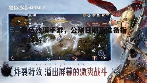 一、黑色沙漠手游公测日期确认