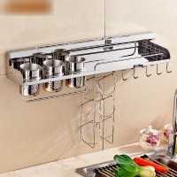 厨房置物架壁挂架304不锈钢刀架调味调料架挂件厨具用品收纳架子置物架厨房挂架生活日用家装主材厨卫五金挂件