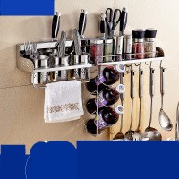 厨房置物架壁挂架304不锈钢刀架调味调料架挂件厨具用品收纳架子置物架厨房挂架生活日用家装主材厨卫五金挂件