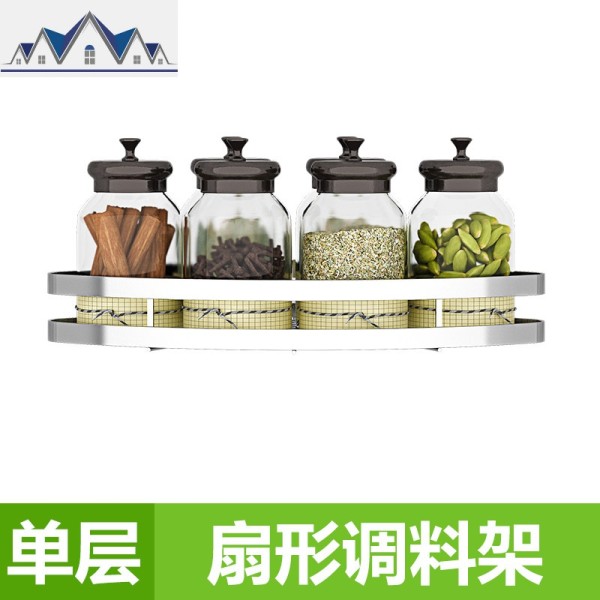 不锈钢厨房置物架壁挂转角架调味架三角调料架家用厨具用品收纳架 三维工匠高清大图
