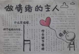 关于调节情绪的手抄报