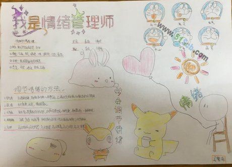我是情绪管理师手抄报资料情绪 自我赋能这一主题开展了三至六年级