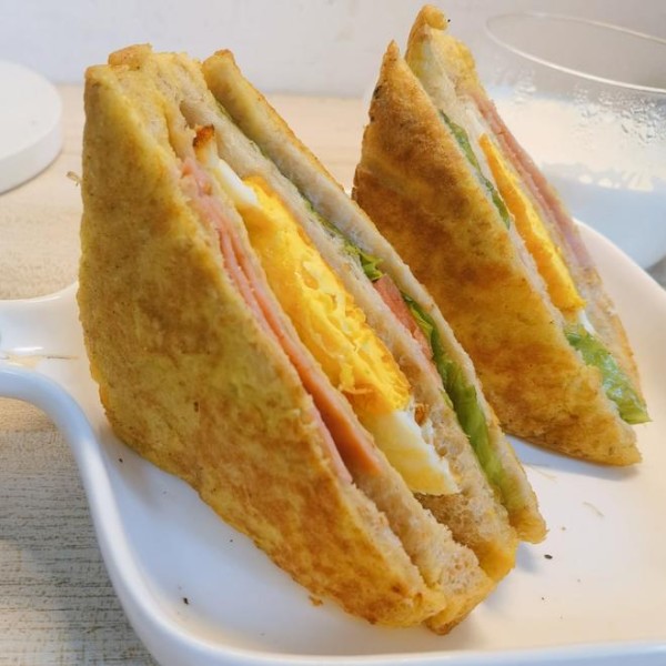 自制快手早餐三明治,营养健康的做法