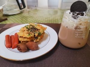 快手早餐—营养丰富的香煎米饼,解决剩米饭的做法 步骤6