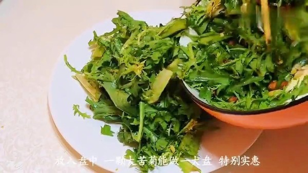 饭店的凉拌苦菊为啥好吃？原来做法这么简单，清脆爽口又解腻
