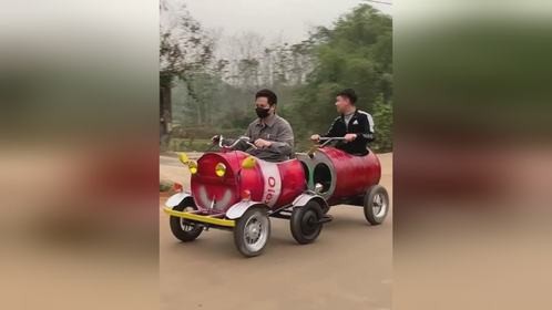 废旧油桶大变身，打造专属欢乐座驾