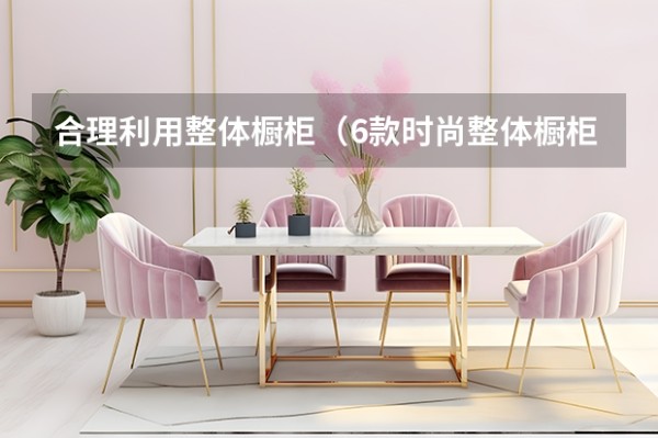 合理利用整体橱柜(6款时尚整体橱柜)