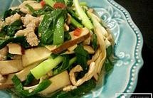 青蒜豆干炒肉丝
