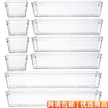 14件透明塑料化妆品抽屉收纳厨房用具珠宝小工具收纳盒简洁