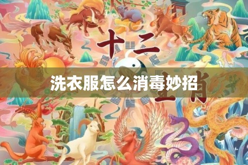 洗衣服怎么消毒妙招