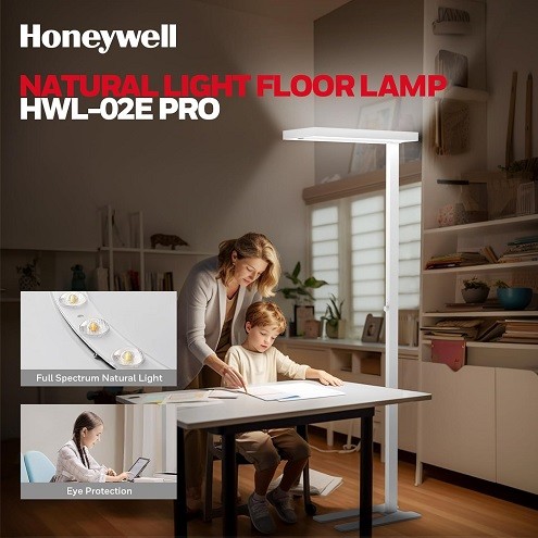 史低价！Honeywell 护眼 LED 落地灯，原价$999.99，现仅售$509.99，免运费！