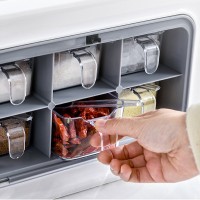 厨房用品家用大全放调料调味品烘焙精灵收纳盒酱油瓶架子多功能置物架 第四代翻盖麦香绿