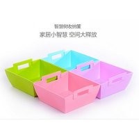 简约四方小物件塑料收纳筐