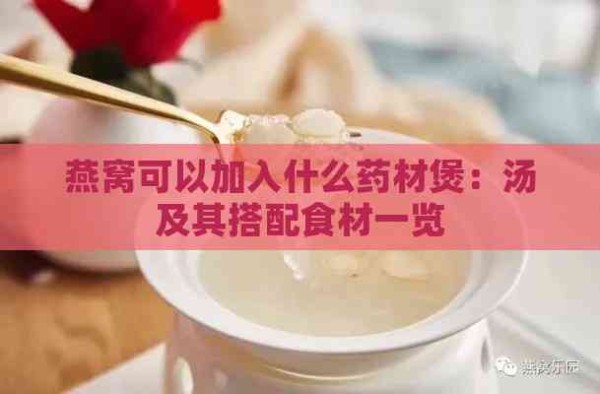 燕窝可以加入什么药材煲：汤及其搭配食材一览