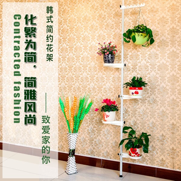 绿萝花架室内客厅落地组装花架铁艺多层地面顶天立地防盗窗韩式