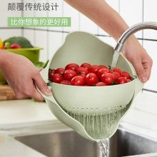 家用双层塑料沥水篮厨房洗菜神器淘米篮水果盆收纳篮洗菜盆