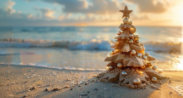 Sand Christmas Tree at Beach - Solo travel Tips