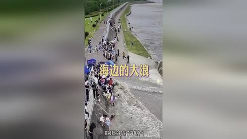 海边的大浪，席卷而来