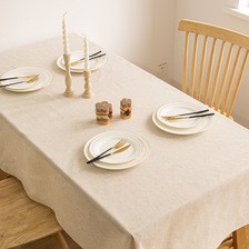 美式简约田园风黄色桌旗纯黄麻防尘桌布婚庆长方形装饰桌布婚宴