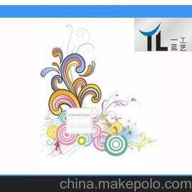 一蓝工艺品 2014新款韩式家居DIY创意时尚开关贴
