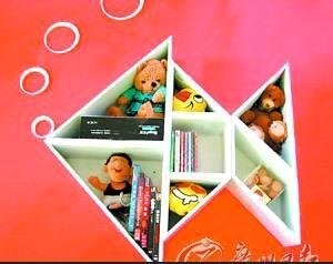 一套七件 百变置物架 diy创意家居 墙面装饰隔板 搁板置隔架