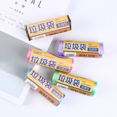 家用加厚一次性垃圾袋大号厨房宿舍黑色塑料袋点断式卷装拉圾袋kc8