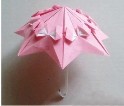 精美装饰面的雨伞折纸实拍教程饰品折纸折-50kb