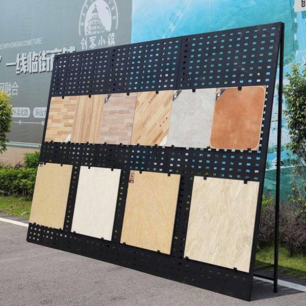 定制瓷砖挂板厂家 陶瓷样品专用展示架 挂墙立式展架