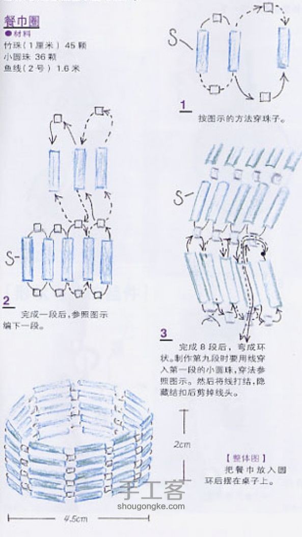 自制两款极具民族风情的餐桌小件 第1步
