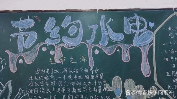 节约水电黑板报