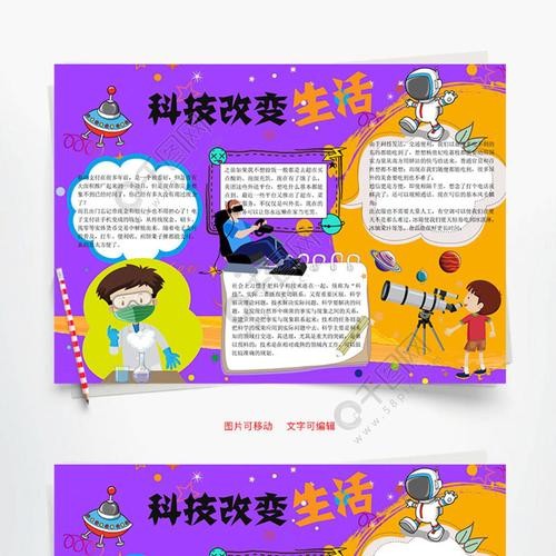 科技改变生活word小报手抄报模板
